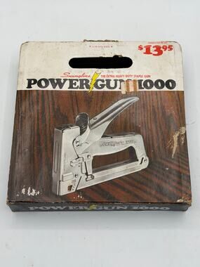 Vintage Swingline Power Gun 1000 Heavy Duty Staple Gun with Original Box